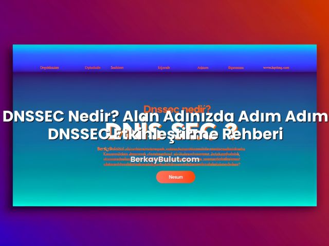 DNSSEC Nedir? Alan Adınızda Adım Adım DNSSEC Etkinleştirme Rehberi başlıklı makale görseli