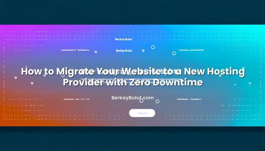 Infographic explaining How to Migrate Your Website to a New Hosting Provider with Zero Downtime