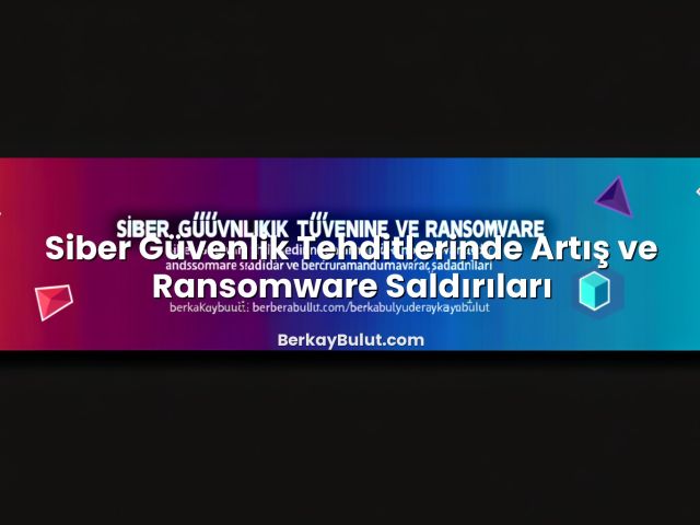 Siber Güvenlik Tehditlerinde Artış ve Ransomware Saldırıları konusunu açıklayan infografik