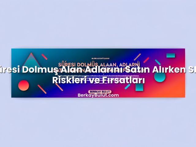 Süresi Dolmuş Alan Adlarını Satın Alırken SEO Riskleri ve Fırsatları ile ilgili görsel açıklama