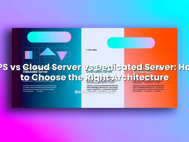 Illustration depicting VPS vs Cloud Server vs Dedicated Server: How to Choose the Right Architecture concept